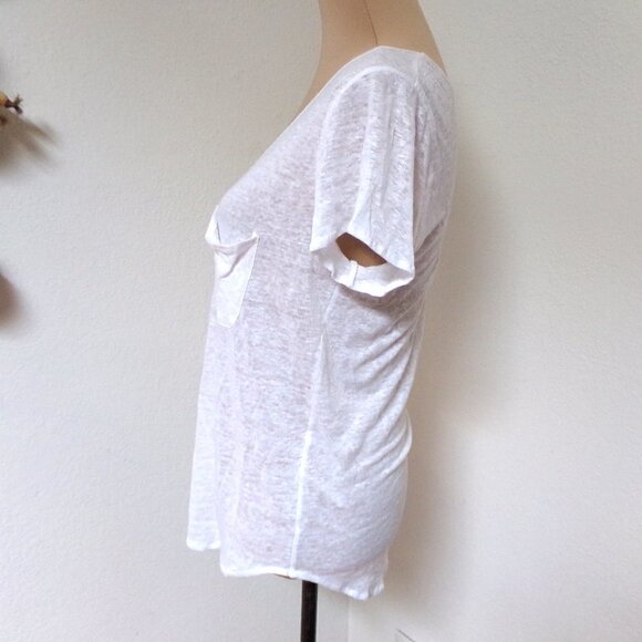AS By DF White Linen Shirt - Picture 3 of 4
